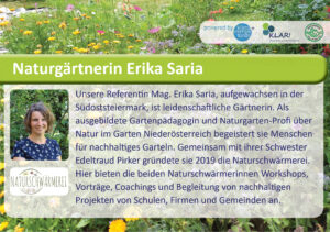 Referentin Naturgärtnerin Mag. Erika Saria
