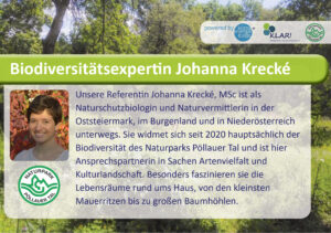 Referentin Biodiversitätsexpertin Johanna Krecké, MSc