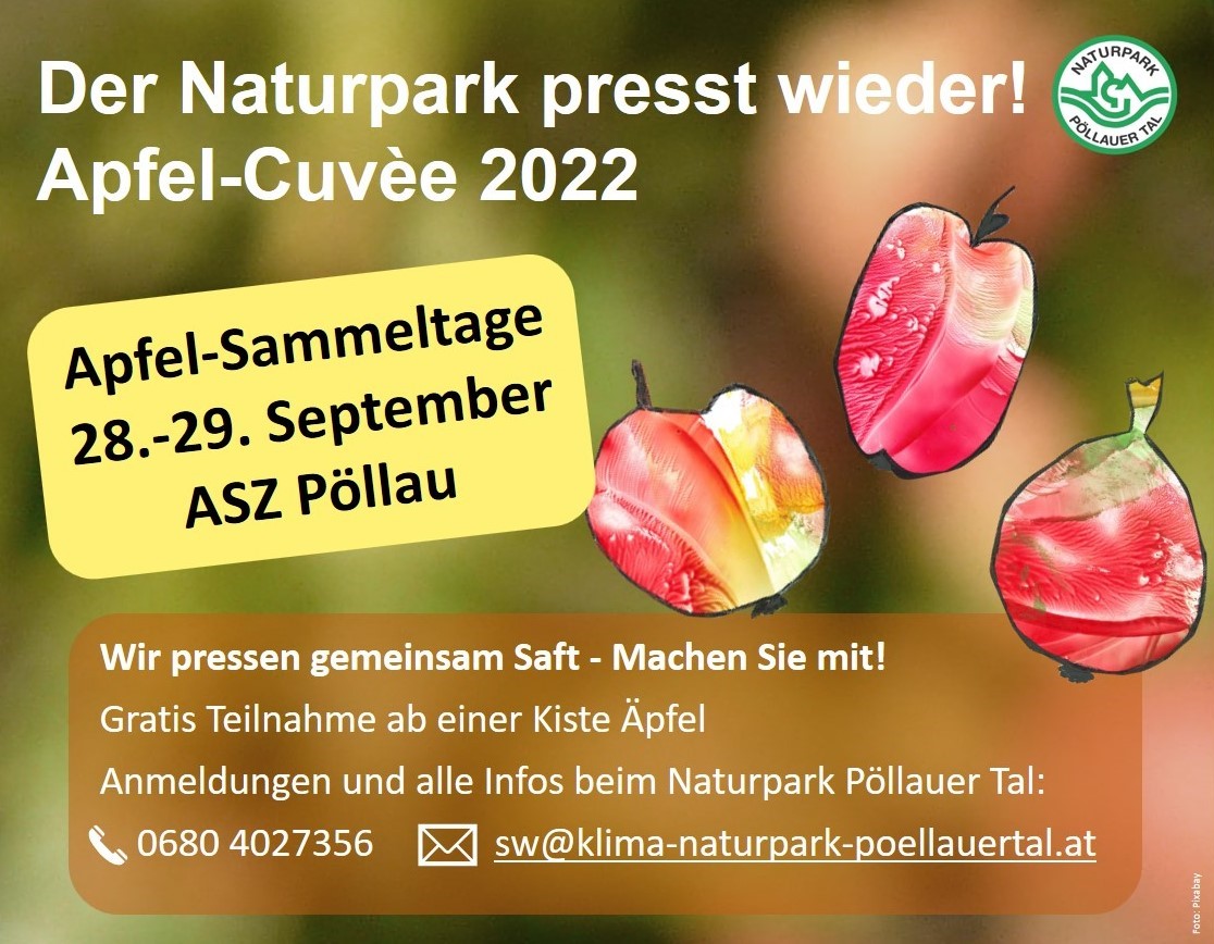 Apfel-Sammeltage: Der Naturpark presst wieder! 